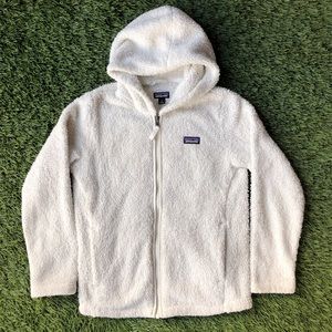 PATAGONIA Girls Fur Deep Pile ZIP UP Sweater White